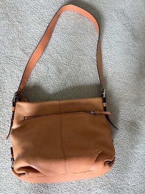 Coach Light Brown Pebbled Leather Crossbody